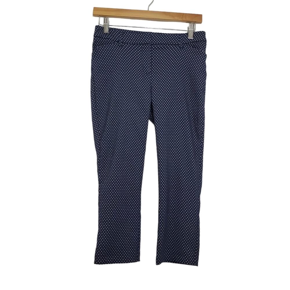 Kenar | Polka-dot Crop Length Chino Pants with Pockets